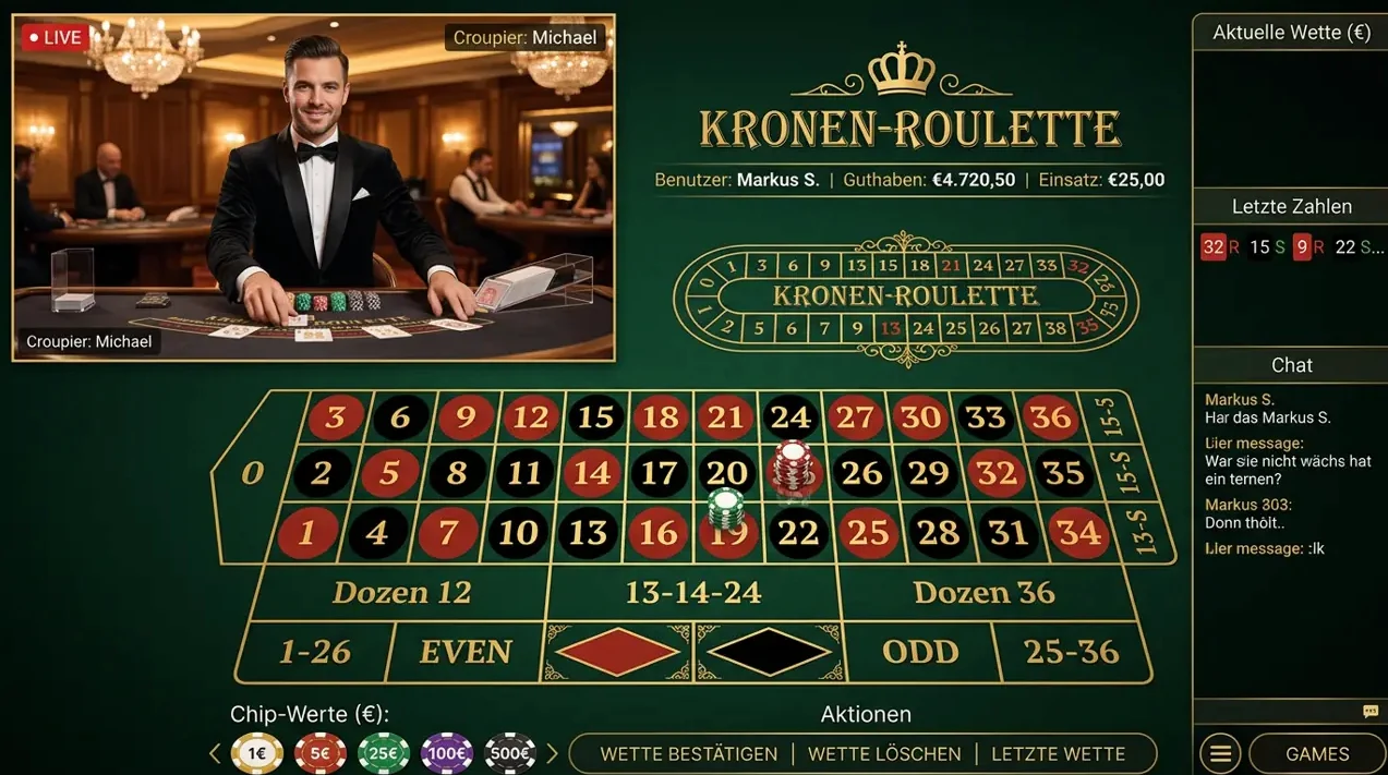 Live Casino im Angebot von Vavada